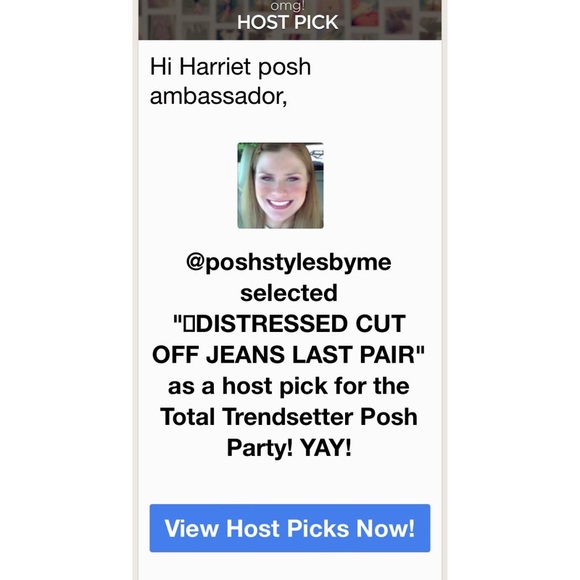 HP SALE💙DISTRESSED CUT OFFS LAST PAIR NO OFFERS - Picture 5 of 5